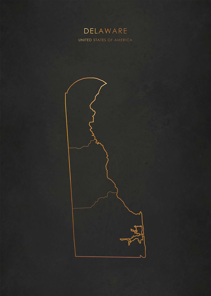 Gold Delaware Map