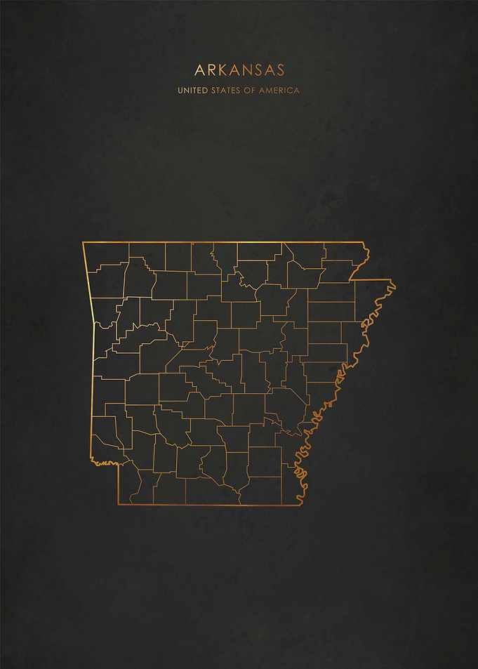 Gold Arkansas Map