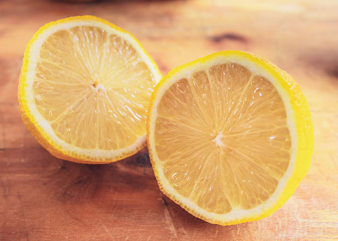 Cut up Lemon fruit
