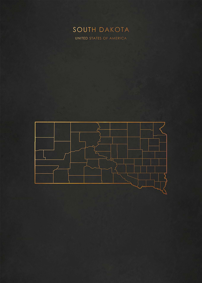 Gold South Dakota Map