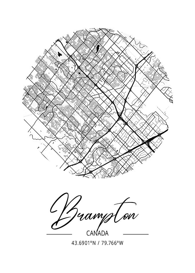 Brampton Area City Map