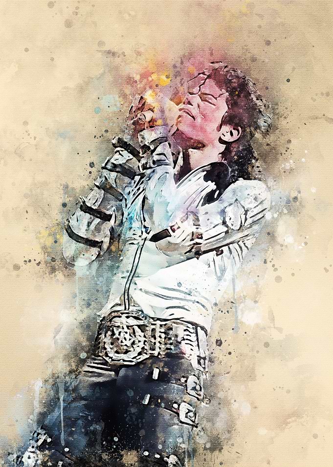 Michael Jackson Watercolor