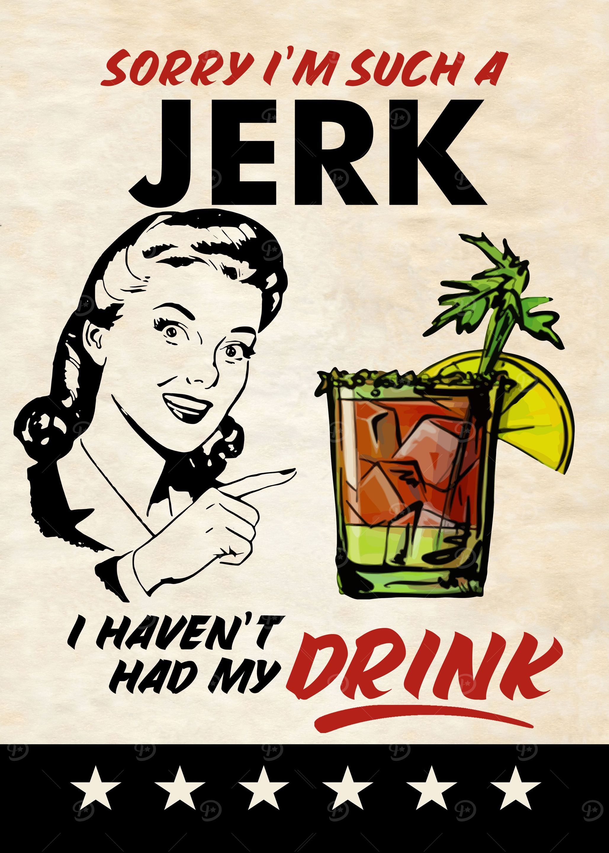 JERK DRINK WOMAN