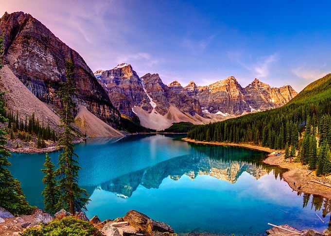 Lake Mountains Scenery