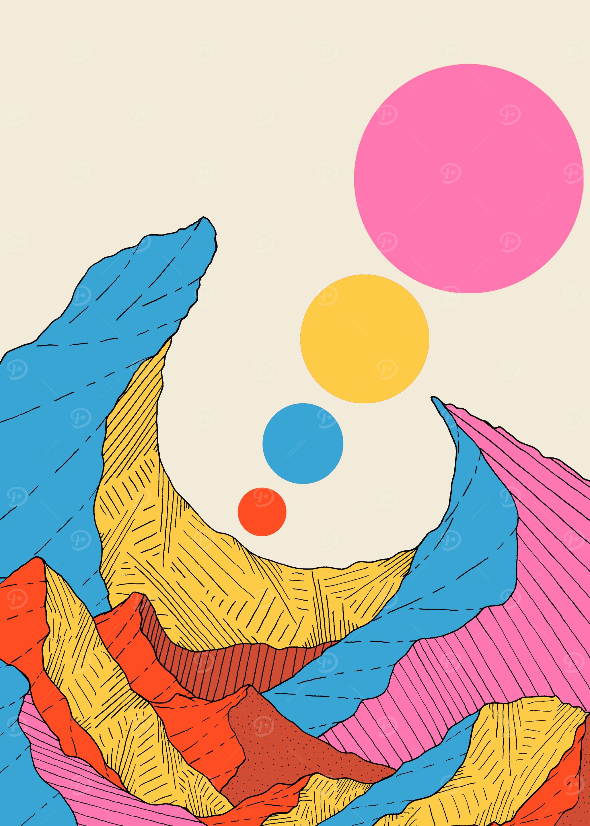 The curved mountain peak