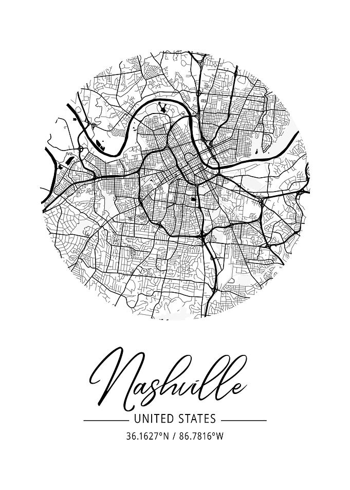 Nashville Area City Map
