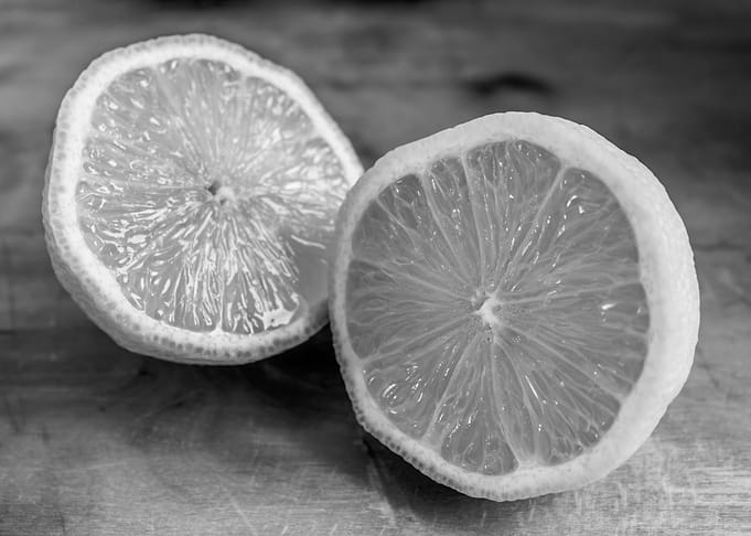 Cut up Lemon fruit