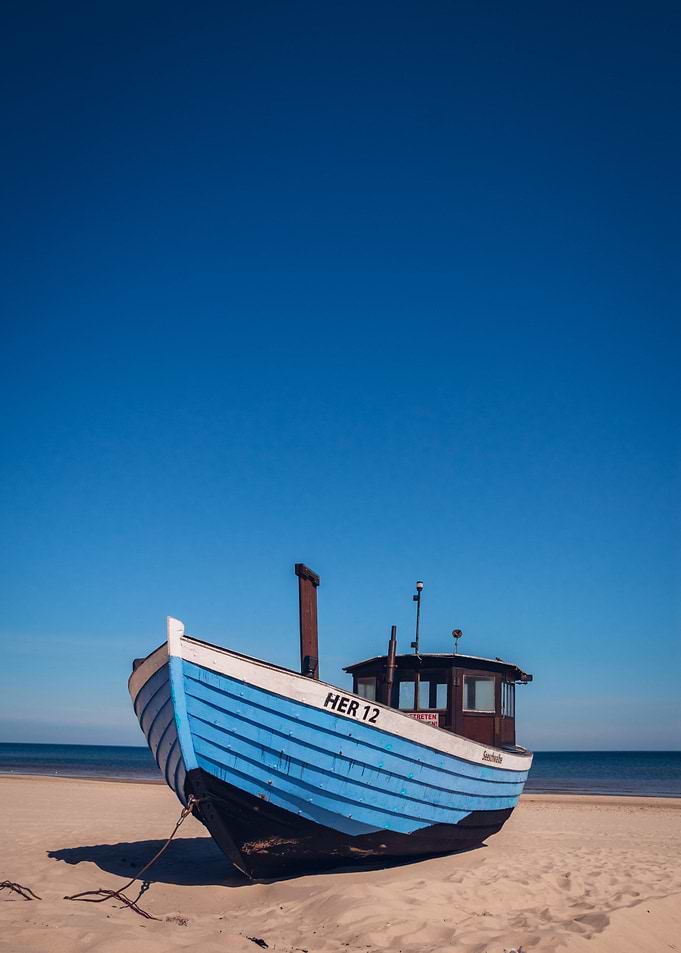 blue boat