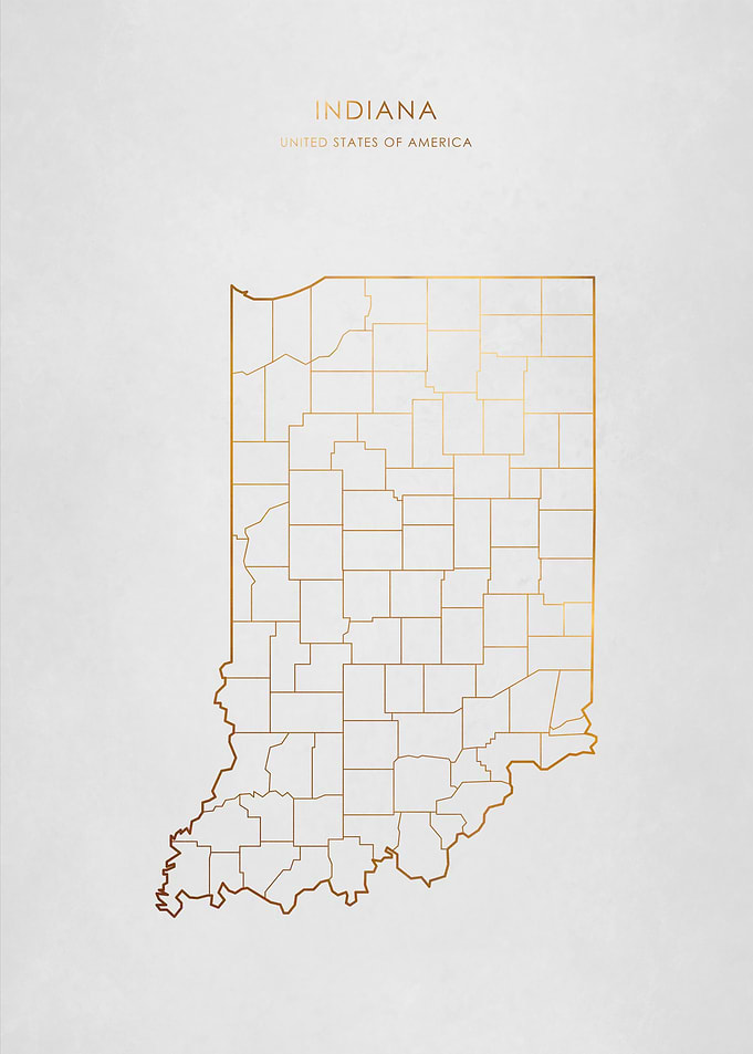 Gold Indiana Map