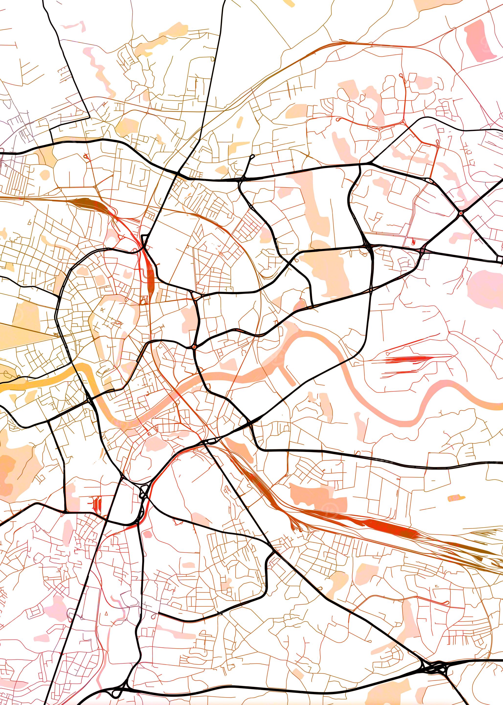 Krakow Street Map