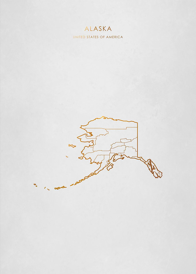 Gold Alaska Map