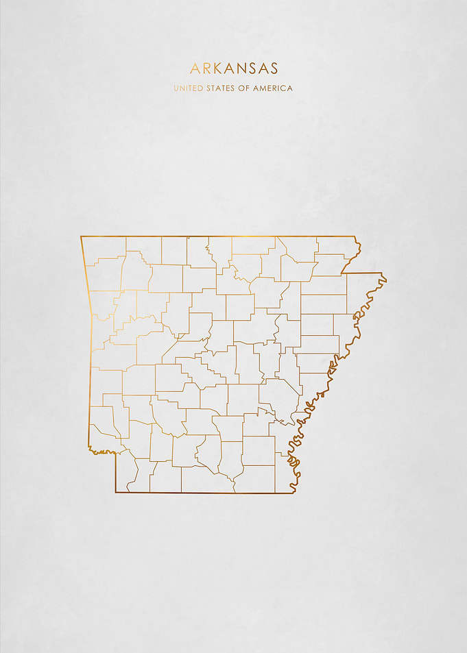 Gold Arkansas Map