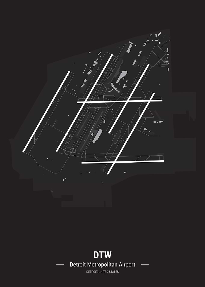 Detroit Airport Map