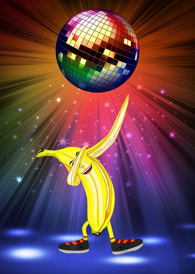 Funny dancing Banana Disco