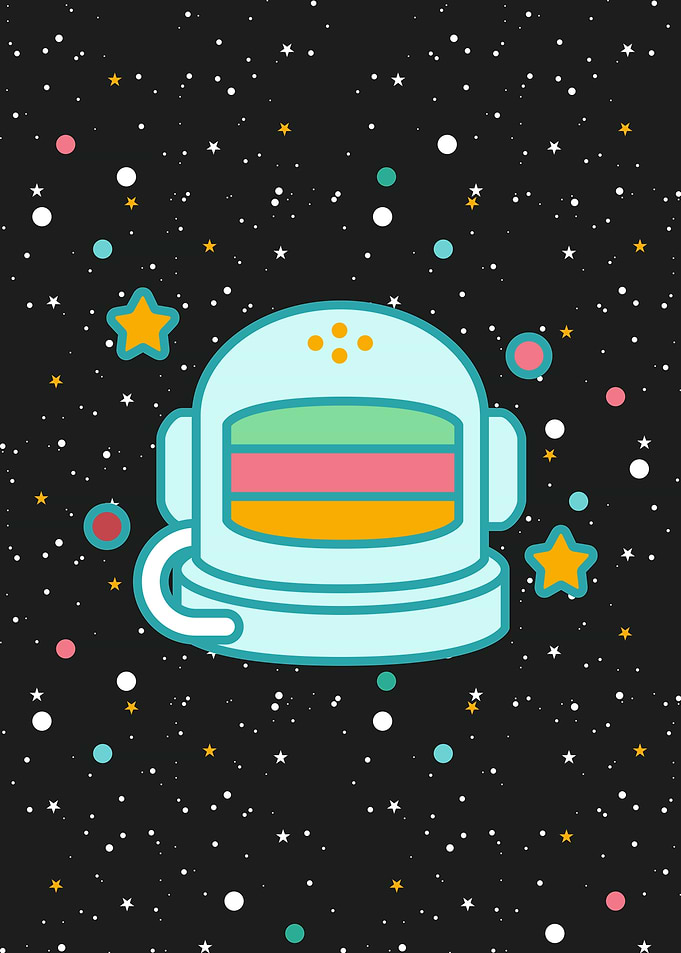 Cute Astronaut Space Stars