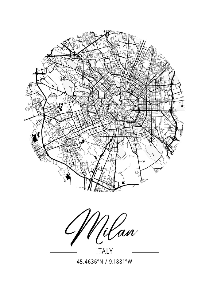 Milan Area City Map