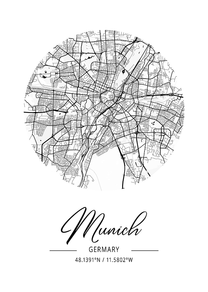 Munich Area City Map