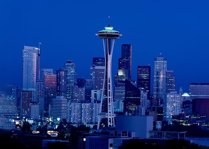 Seattle at night