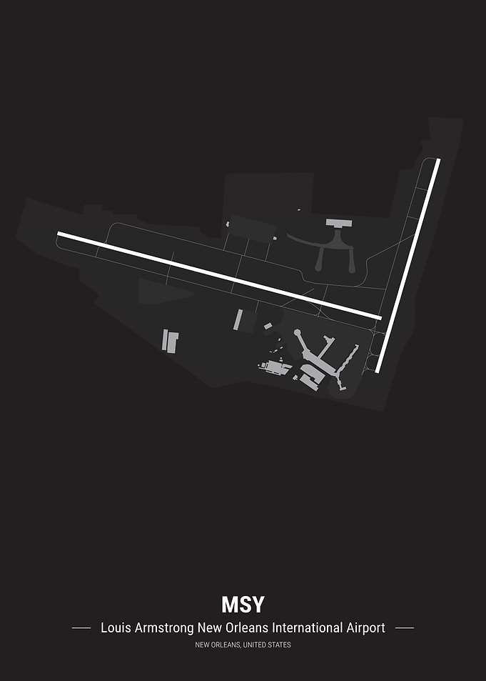New Orleans Airport Map