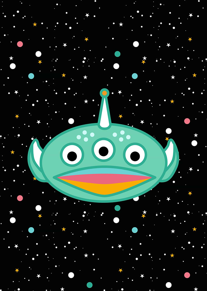Alien Black Space Stars