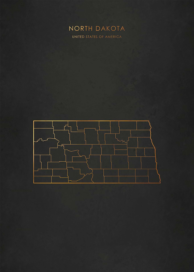 Gold North Dakota Map