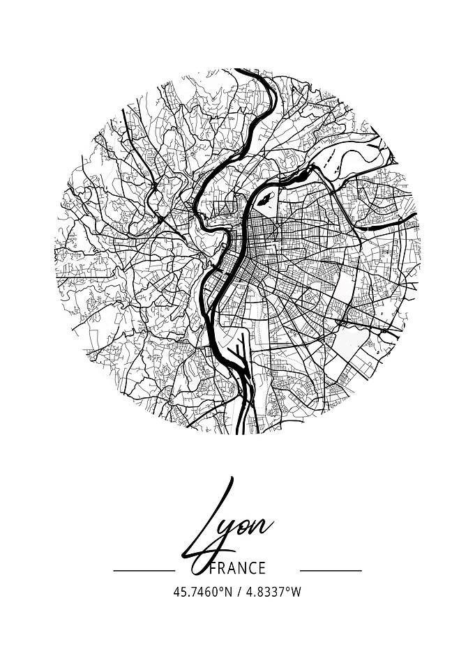 Lyon Area City Map