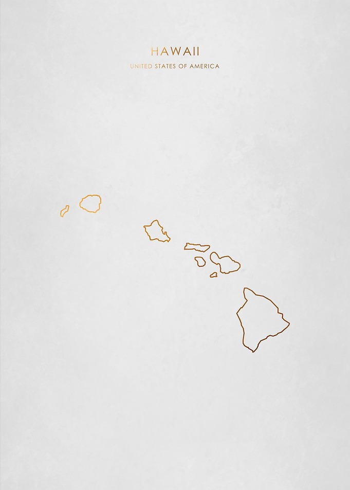 Gold Hawaii Map