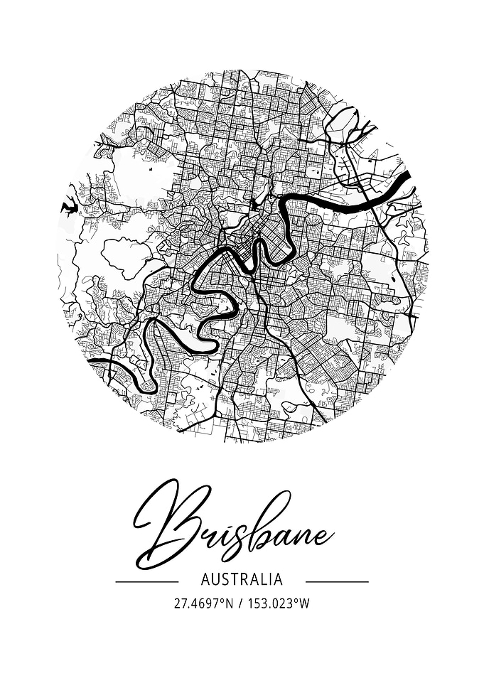 Brisbane Area City Map