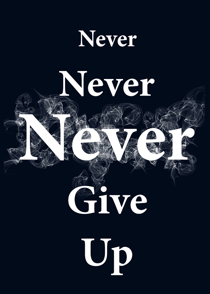 smoky never give up
