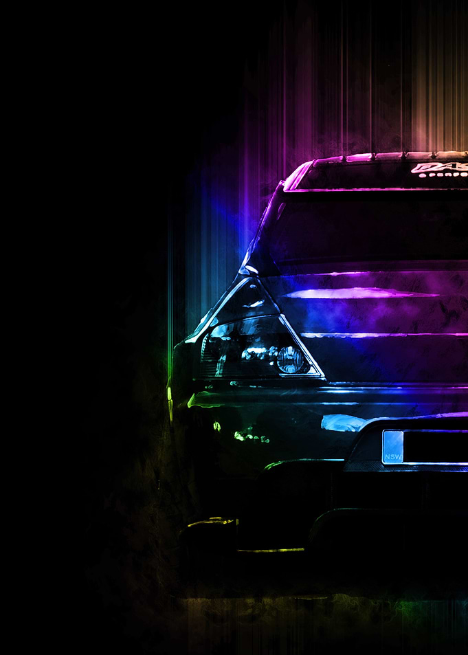 RACING CAR FROM BEHIND
