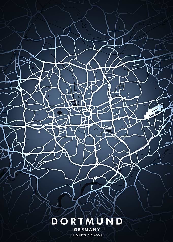 Dortmund Map Posters