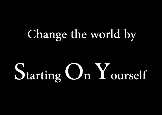 Change the world