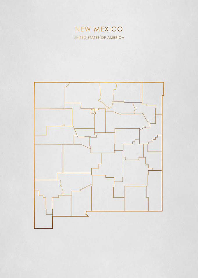 Gold New Mexico Map