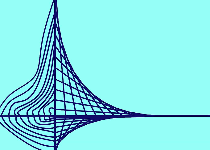 Blue and cyan
