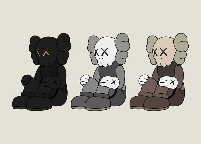 Sitting KAWS Figurines