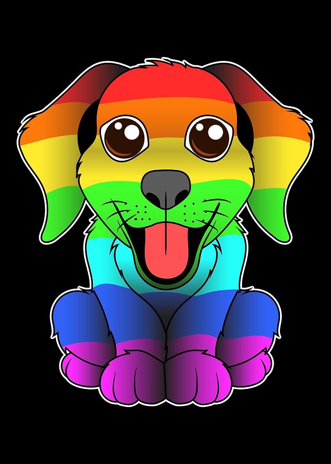 Gay Pride Dog Supporter