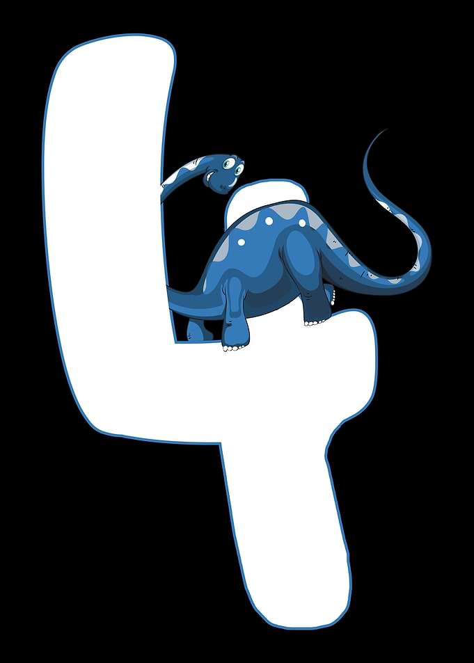 4 Vierter Geburtstag Dino