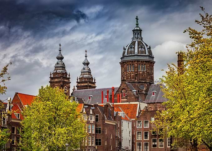 Old Town of Amsterdam City