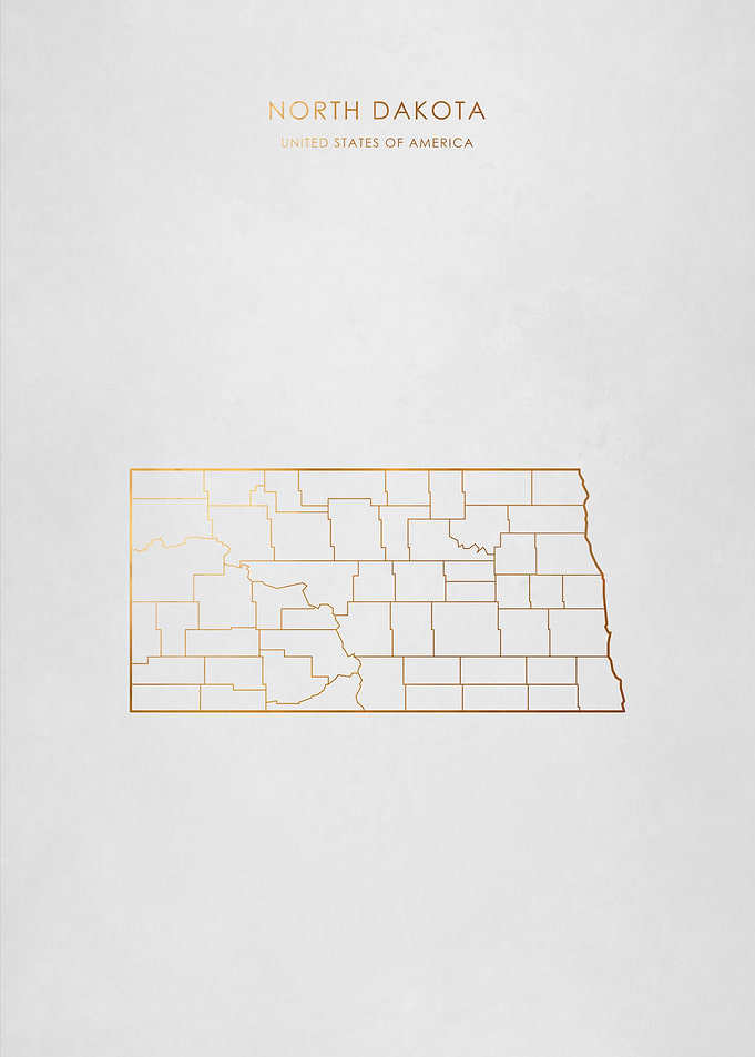 Gold North Dakota Map