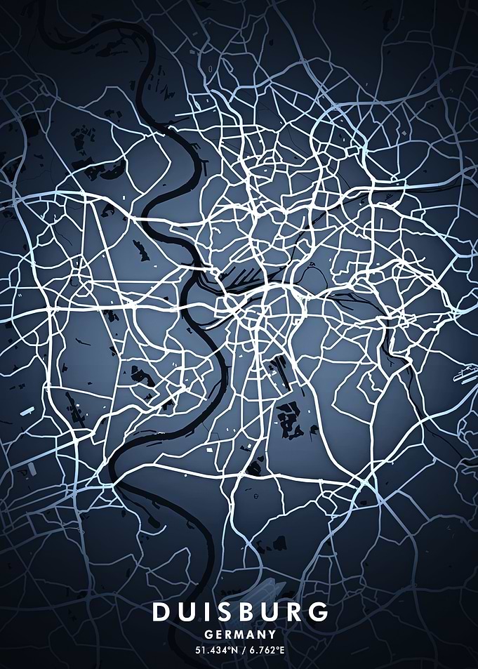 Duisburg Map Posters