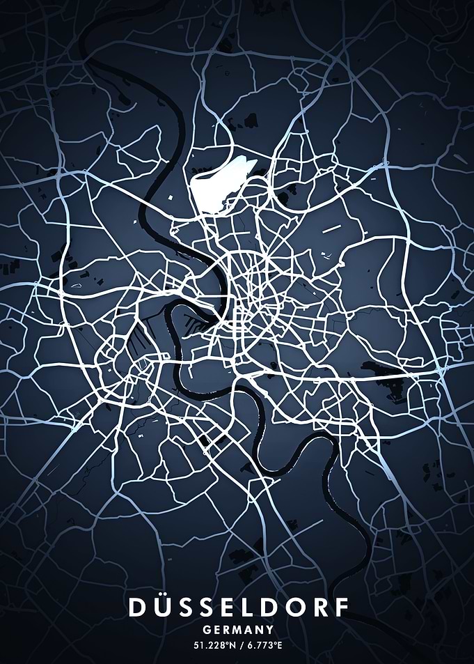 Dusseldorf Map Posters