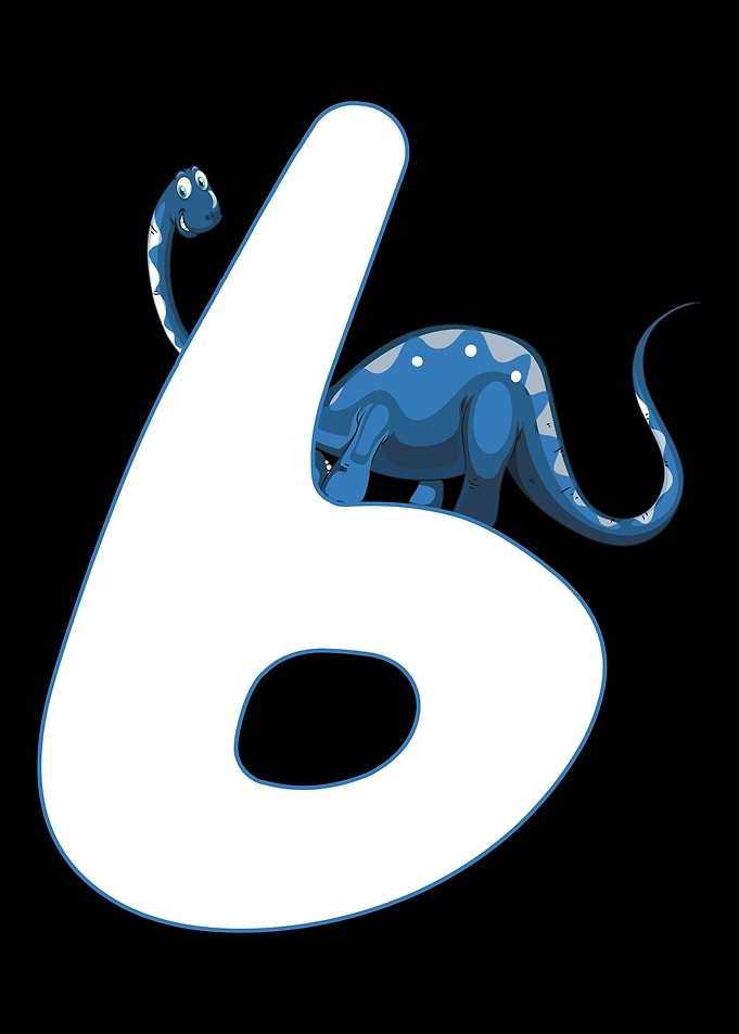 6 six birthday dino
