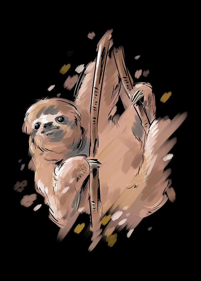 Sloth Lover Portrait