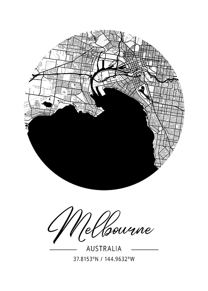 Melbourne Area City Map