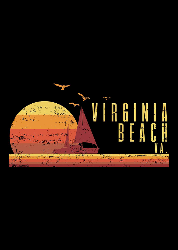 Virginia Boat Summer Retro