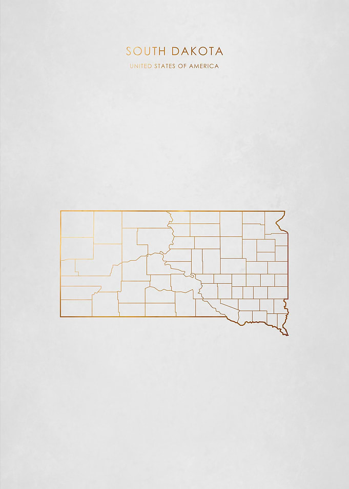 Gold South Dakota Map