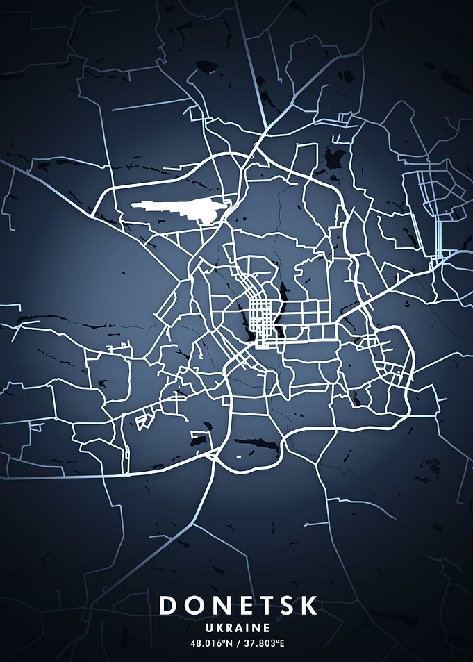 Donetsk Map Posters