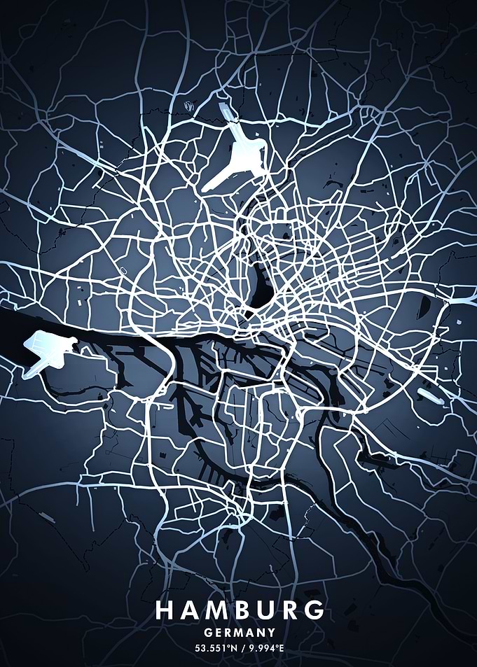 Hamburg Map Posters