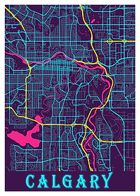 Chicago Neon City Map