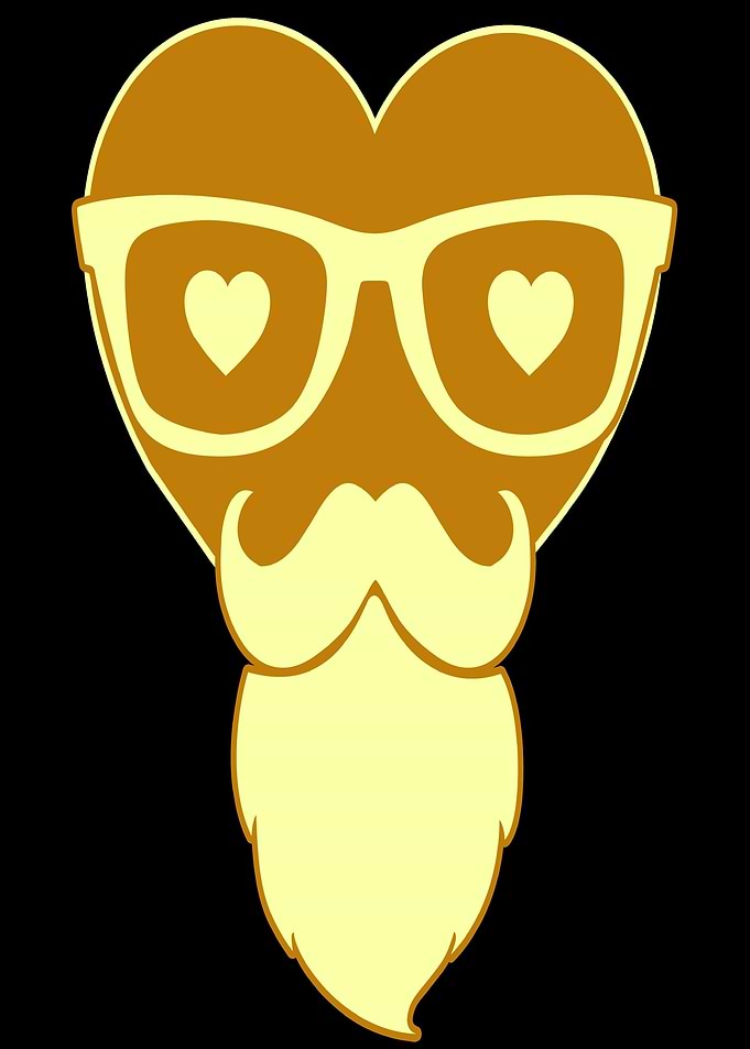 Hipster Heart Love Love